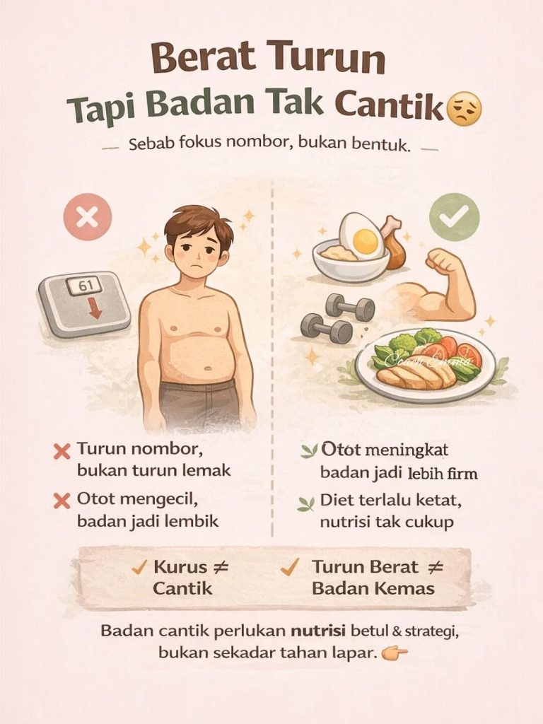 berat turun badan tak cantik